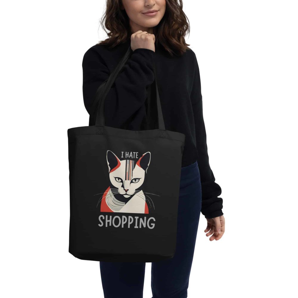 I Hate Shopping Bag - Small Black – Bild 2