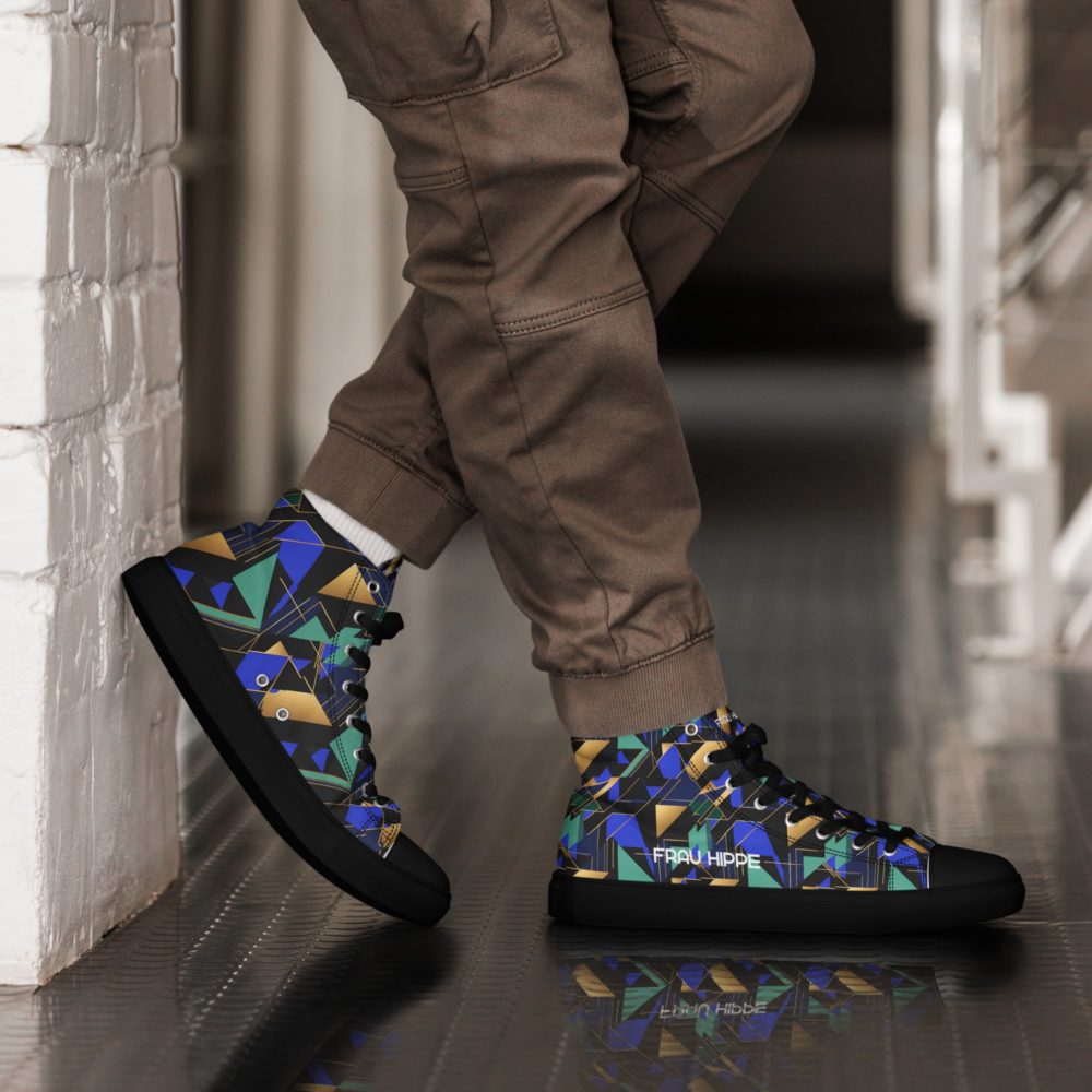 Men’s High Top Canvas – Georg Geometric – Bild 9