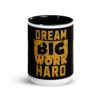 Dream Big Work Hard Kaffeepot – Schwarz. Gelb. Großartig.