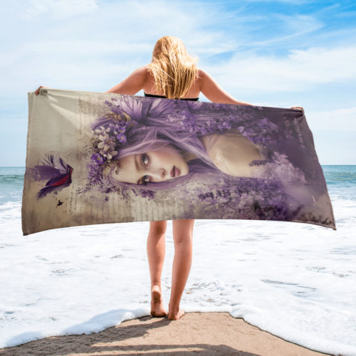 Magisches Badetuch, Strandtuch Lavendelfee – Magisch, weich und nur für dich Sonne auf der Haut, die Füße im Sand, ein sanfter Lavendelduft in der Luft, fehlt nur noch das perfekte Handtuch. Lavendelfee ist genau das. Weich, saugfähig, groß genug zum Ausstrecken und exklusiv nur hier erhältlich. Kein Massenprodukt, kein langweiliges 08/15-Handtuch, sondern ein echtes Unikat.