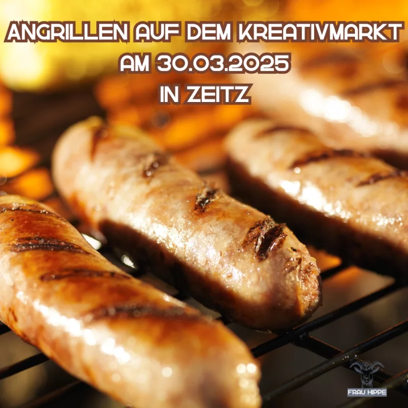 Angrillen auf dem Ostershopping & Kreativmarkt 2025 Zeitz