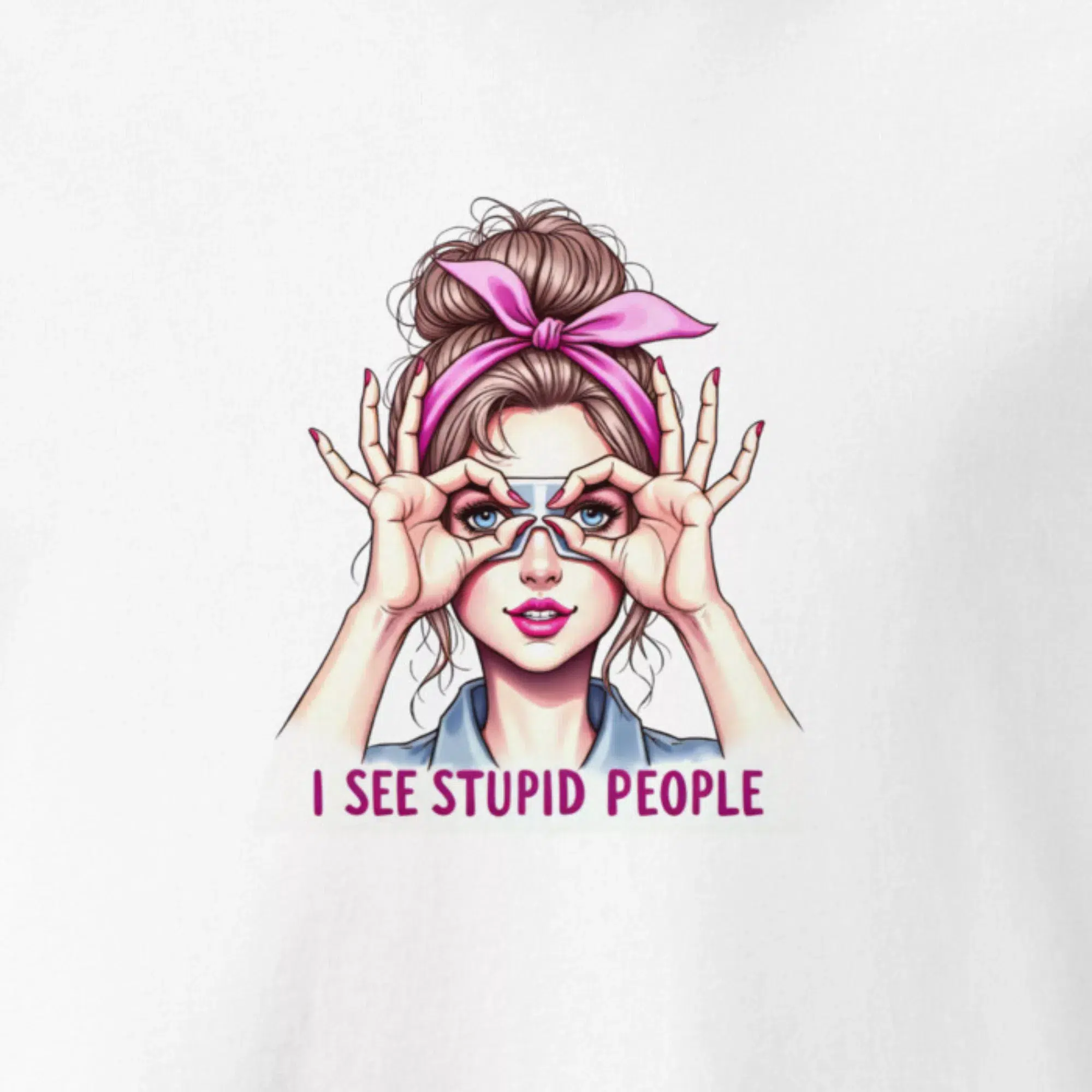 Girls Shirt - I See Stupid People 2 Girls Shirt - I See Stupid People