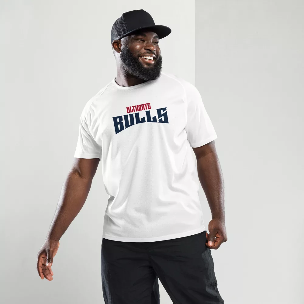 Ultimate Bulls Unisex-Sporttrikot in Weiß atmungsaktives Mesh für maximale Performance & Style.
