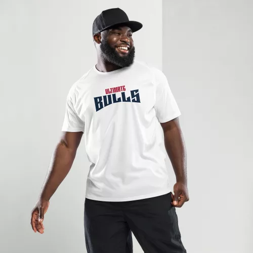 Ultimate Bulls Unisex-Sporttrikot in Weiß atmungsaktives Mesh für maximale Performance & Style.