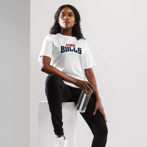 Ultimate Bulls Unisex-Sporttrikot in Weiß atmungsaktives Mesh für maximale Performance & Style.