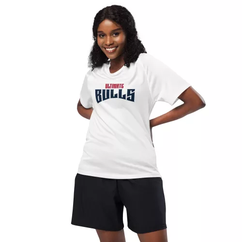Ultimate Bulls Unisex-Sporttrikot in Weiß atmungsaktives Mesh für maximale Performance & Style.