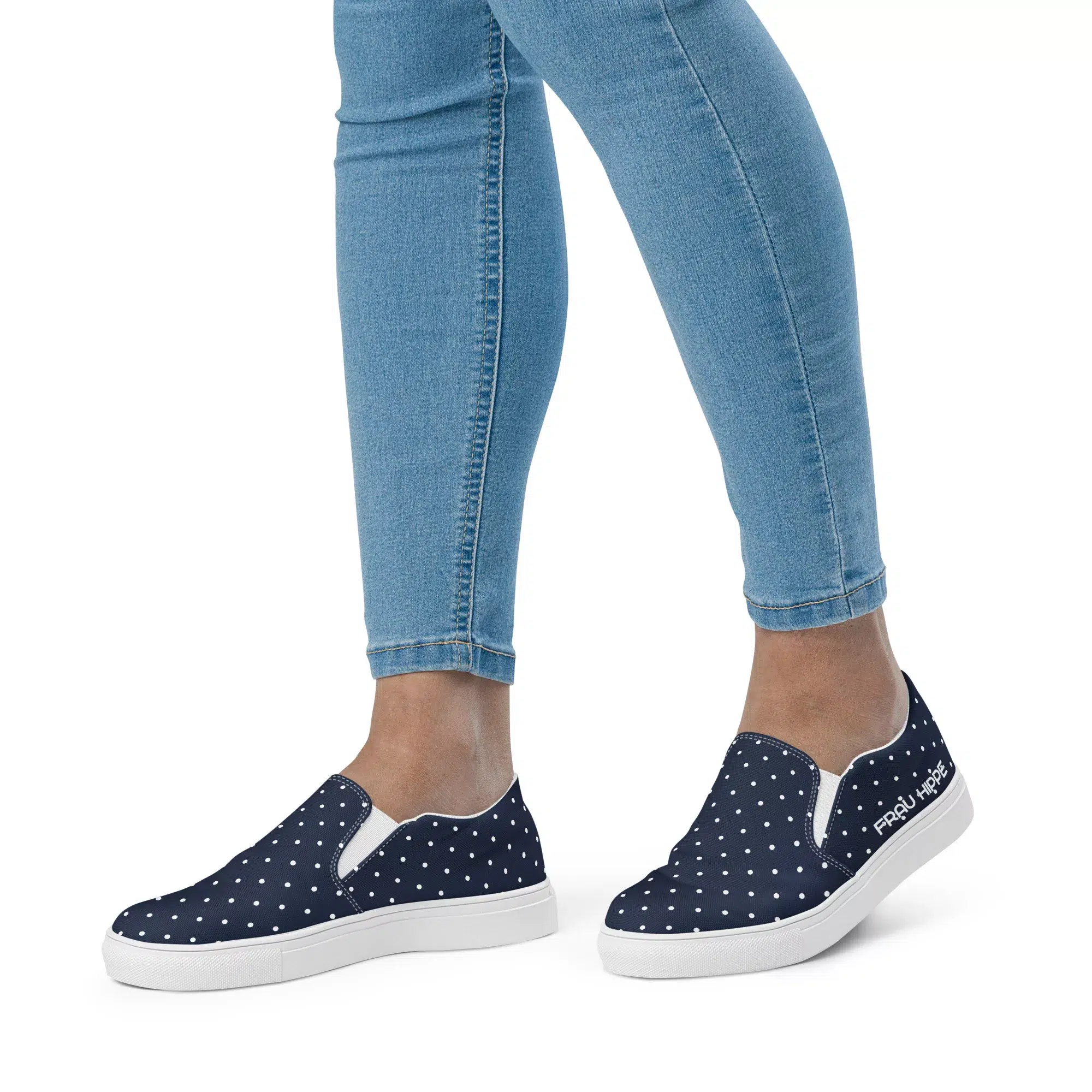 Girls Canvas Slipper - Ingrid Prikkvold 2 Ingrid Prikkvold – nachhaltige maritime Sommer-Slipper mit Polka Dots für Damen