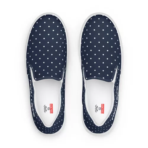 Girls Canvas Slipper - Ingrid Prikkvold 24 Ingrid Prikkvold – nachhaltige maritime Sommer-Slipper mit Polka Dots für Damen