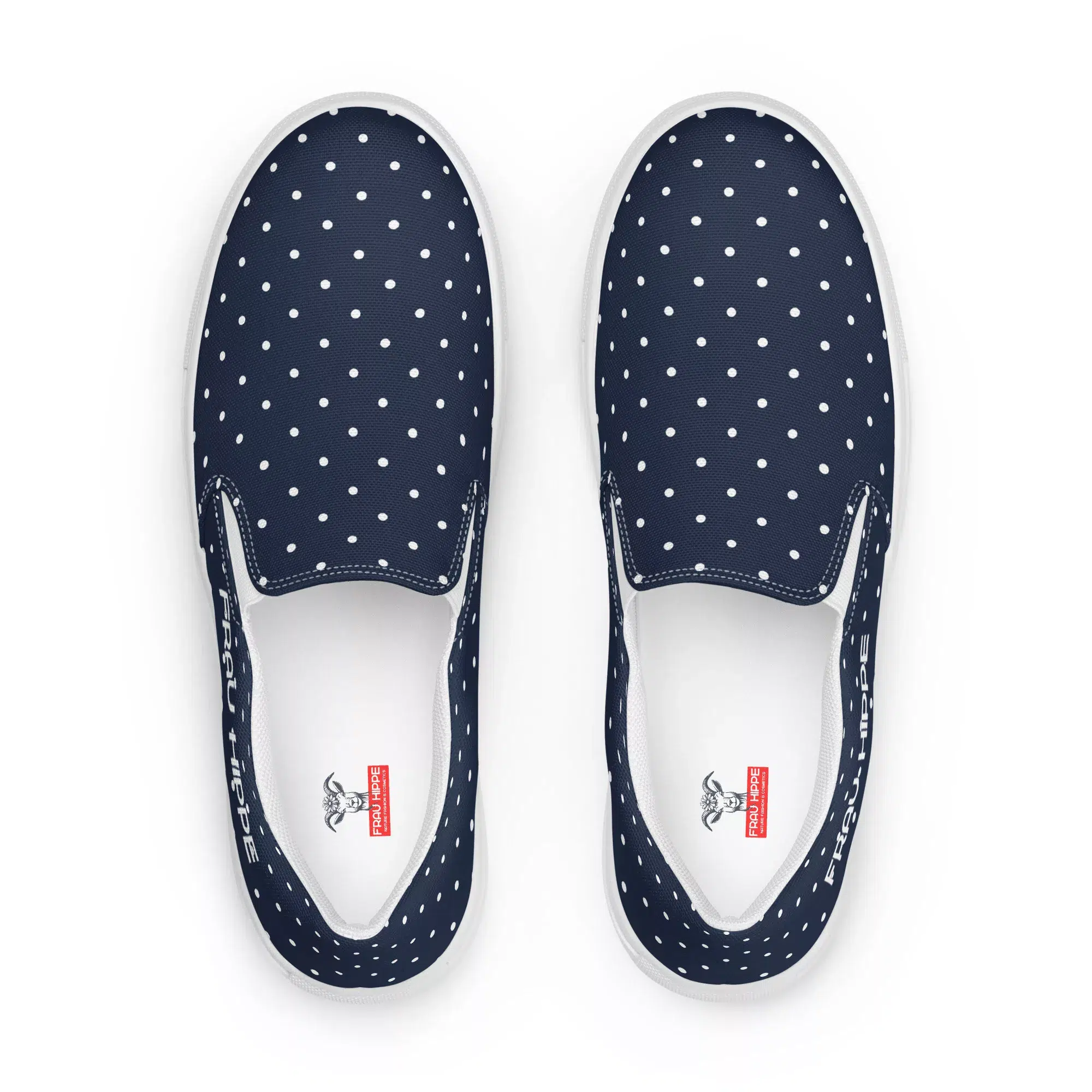 Girls Canvas Slipper - Ingrid Prikkvold 11 Ingrid Prikkvold – nachhaltige maritime Sommer-Slipper mit Polka Dots für Damen