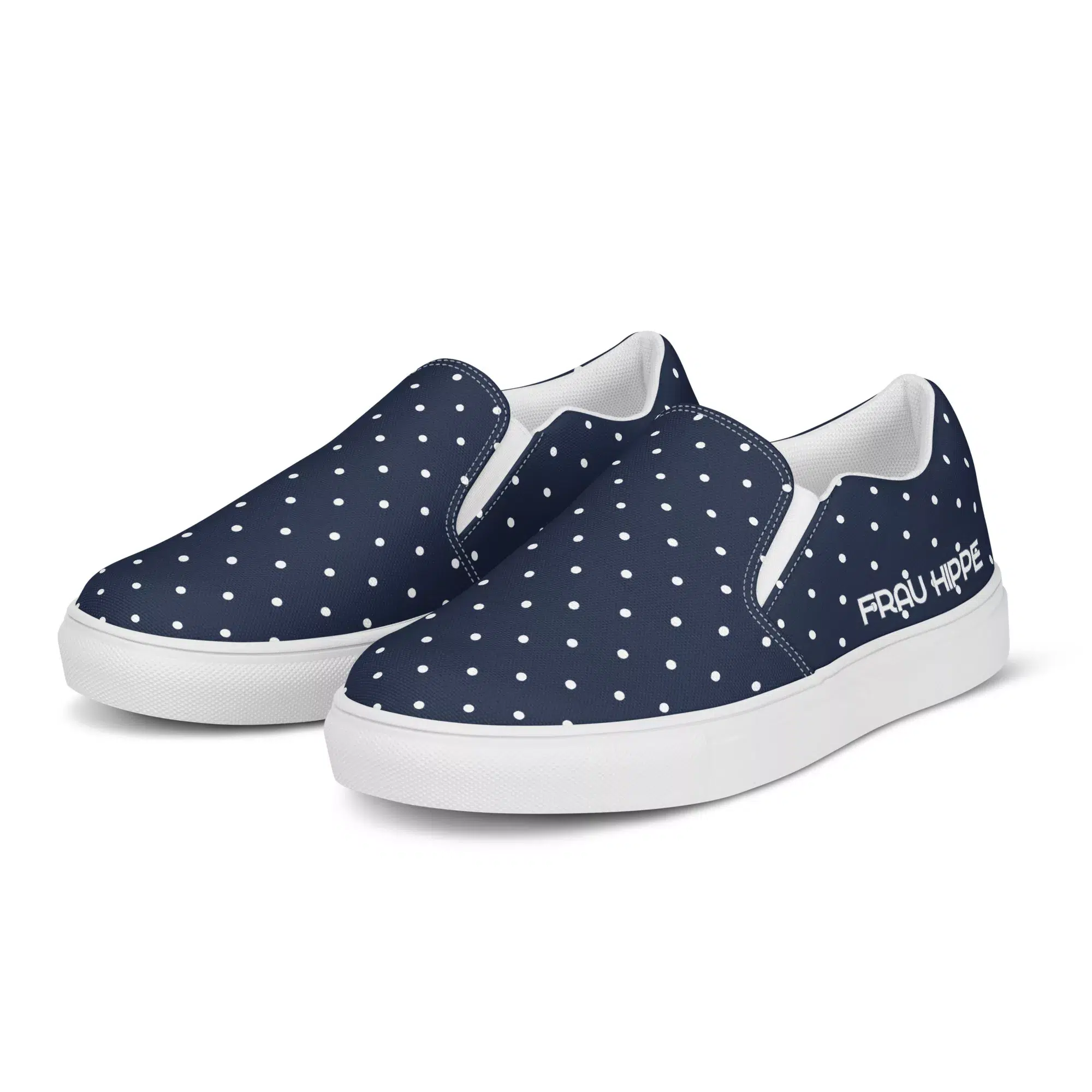 Girls Canvas Slipper - Ingrid Prikkvold 5 Ingrid Prikkvold – nachhaltige maritime Sommer-Slipper mit Polka Dots für Damen