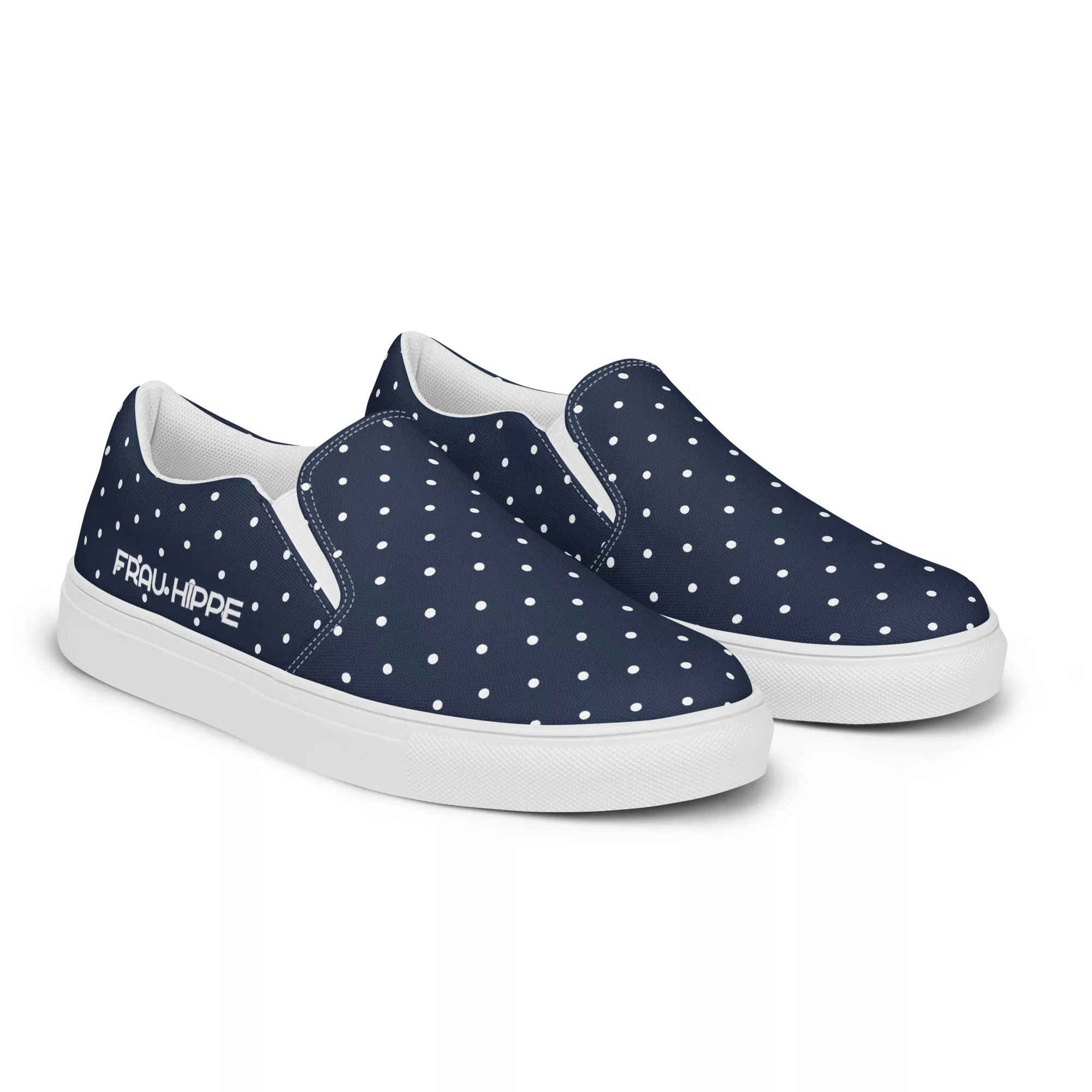 Girls Canvas Slipper - Ingrid Prikkvold 3 Ingrid Prikkvold – nachhaltige maritime Sommer-Slipper mit Polka Dots für Damen