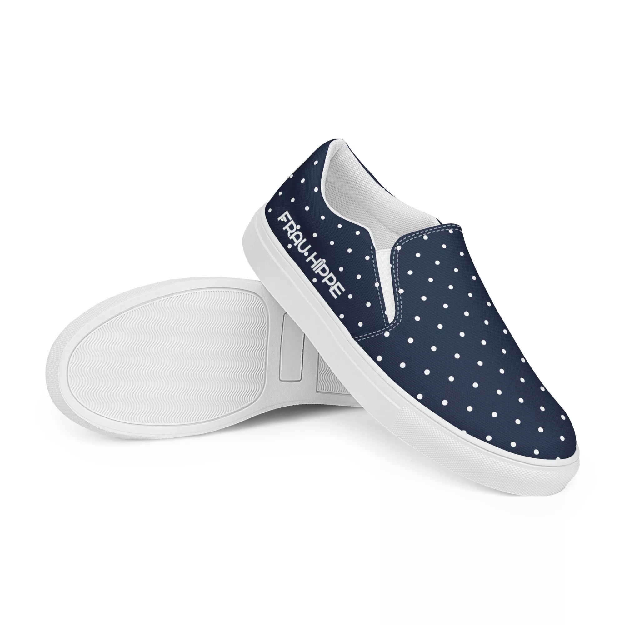 Girls Canvas Slipper - Ingrid Prikkvold 13 Ingrid Prikkvold – nachhaltige maritime Sommer-Slipper mit Polka Dots für Damen