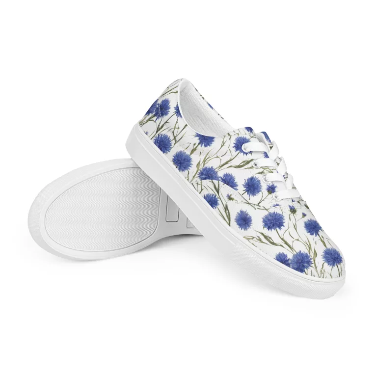 Girls Sneaker Jördis Blåklint - Nachhaltige Kornblumen-Sneaker | Frau Hippe