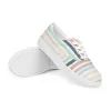 Sommerlicher Girls Sneaker Märta Linjer mit pastellfarbenen Streifen aus Leinen und EVA-Sohle – exklusiv von Frau Hippe, nachhaltig gefertigt