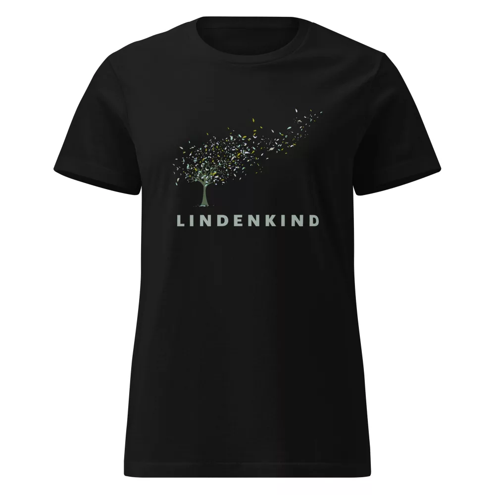 Lindenkind Girls Softstyle T-Shirt No. 02 – nachhaltig, OEKO-TEX zertifiziert, weich & leicht tailliert. Exklusiver Naturprint, kein Lagerbestand, nur auf Bestellung.
