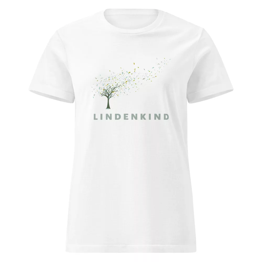 Lindenkind Girls Softstyle T-Shirt No. 02 – nachhaltig, OEKO-TEX zertifiziert, weich & leicht tailliert. Exklusiver Naturprint, kein Lagerbestand, nur auf Bestellung.
